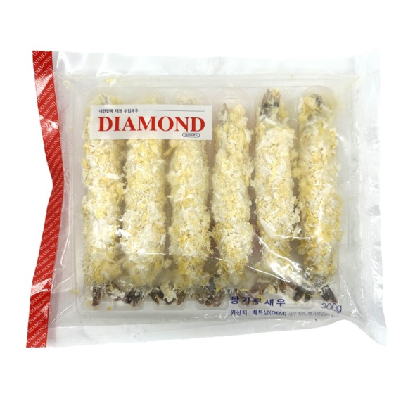 다이아몬드 냉동 빵가루새우 50g x 6미 300g