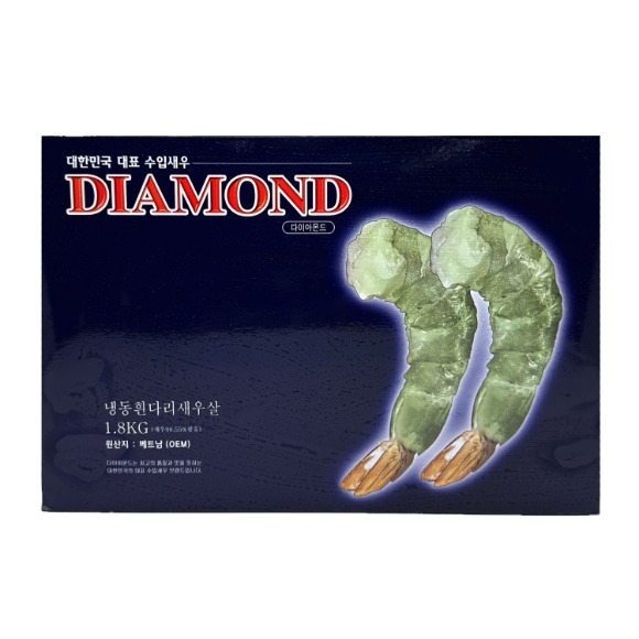 다이아몬드 냉동 탈각새우 26/30 1.8kg